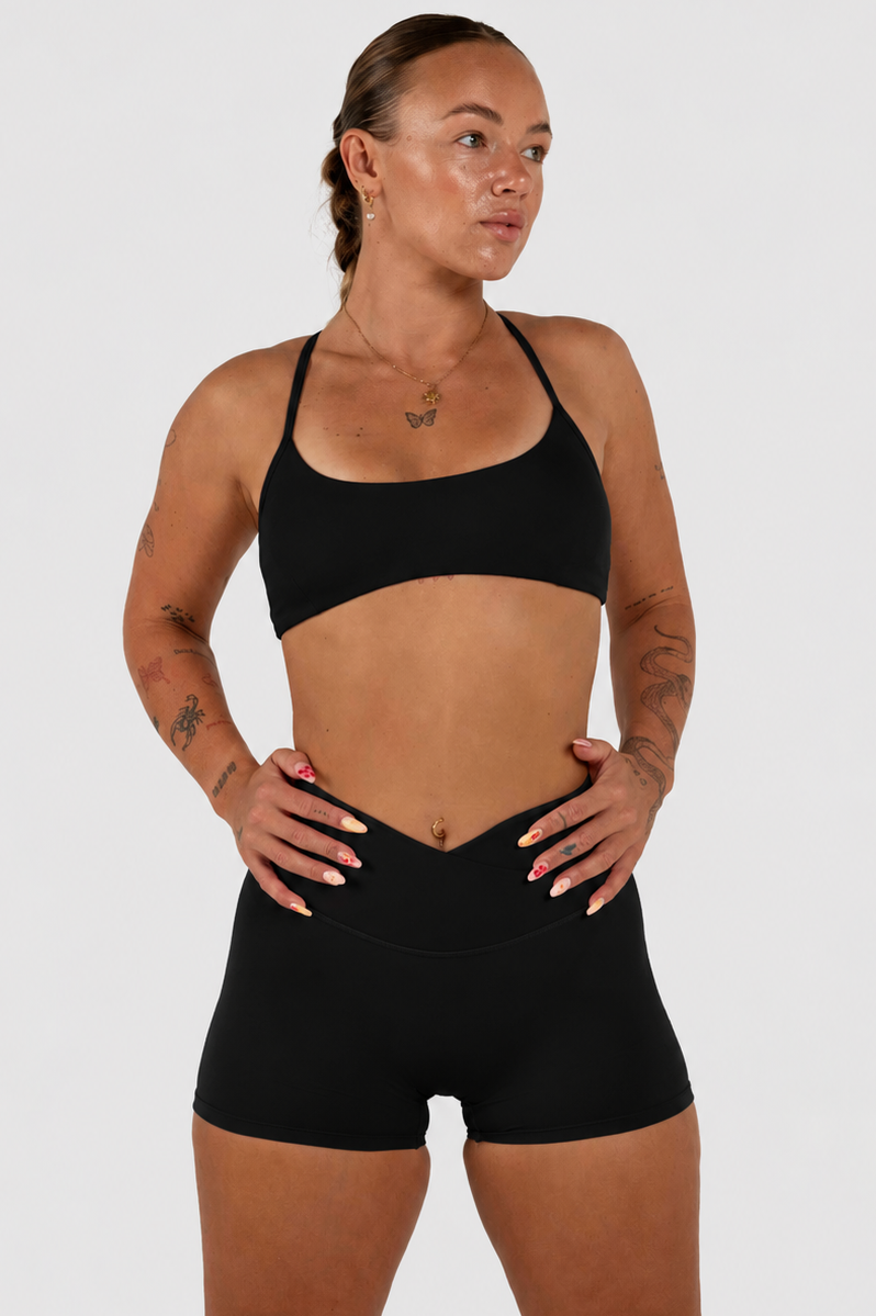 Cross Over Shorts - Black